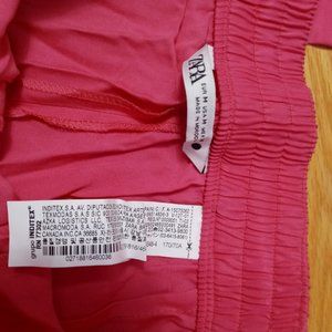 ZARA BRIGHT PINK  DRAWSTRING PANTS